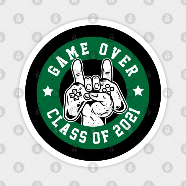 Game Over Class Of 2021 Funny Gaming Graduation Gift Gamer Magnet by Herotee